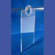 CARTEL Q   Horizontal para colgar en barra de 40 mm  <br>Medidas: A-4 sujección a&nbsp; Barra Confección<br>G